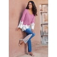 thumbnail image 2 of Roaman's Women's Plus Size Fine Gauge Lace Pullover Sweater, 2 of 2