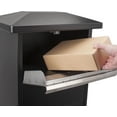 thumbnail image 4 of Barska MPB-600 Black Steel Locking Mailbox, Large Stainless Steel Door, 4 of 4