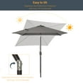 thumbnail image 6 of ACEGOSES Outdoor Patio 6.5x6.5ft Deck Market Umbrella, Outside Table Umbrellas With Non-Fading Polyester canopy,Gray, 6 of 6