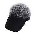 thumbnail image 1 of Baseball Cap Hat Wig Design Sun Protection Cotton Soft Novelty Wig Baseball Cap for Travel, 1 of 7