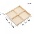 thumbnail image 2 of Norbi Ornaments Wood Tray 4 Grids Wooden Storage Organizer Box Small Wood Drawer Organizer Boxes Jewelry Tray, Display Trays for Christmas Decorations Handmade Wood Chips DIY Accessories, 2 of 7