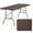 Brown, variant on BORGEBY 6 Ft Folding Table, Portable Plastic Table with Handle for Indoor, Outdoor, Party, Dining, Wedding, Events, Camping（White）