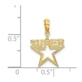 thumbnail image 4 of 14K Yellow Gold Charm Pendant Themed 15.4 mm 13.7 Super Star, 4 of 4
