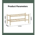 thumbnail image 2 of Xhy Bamboo Shoe Rack 2 Tier Home Simple Shoe Cabinet Stackable Shelf Storage Rack for Corridor Closet Living Room Bathroom Doorway Organizer, 2 of 8