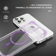 thumbnail image 7 of Frosted Four Corners Thickened Air Cushion for iPhone 13 Pro Max Case, 4 Corners Airbag Anti-Fall Magnetic[Compatible With Magsafe] Transparent Bracket Case Camera Protection Cover,Purple, 7 of 7