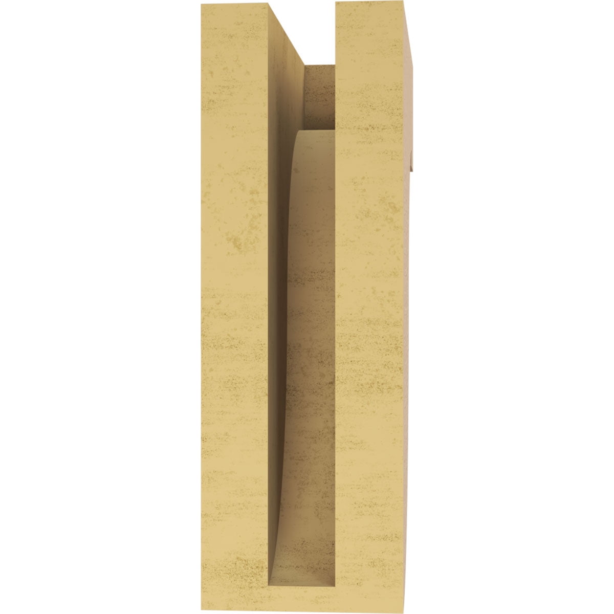 3"W x 6"D x 9"H Classic Del Monte Rough Cedar Woodgrain TimberThane Corbel, Primed Tan