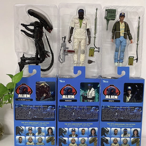 NECA-Alien Stockholm alRipley Predator Spatule KTXThe Alien Figure Toys, Predator Kokor 40th Workers Figura de acción alienígena, juego de 3 piezas zhangmengya LED
