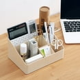 thumbnail image 3 of Organizador de brochas de maquillaje Dinheiro, vitrina de cosméticos con 6 compartimentos, caja de almacenamiento de escritorio, soporte de encimera para productos de belleza, lápiz labial, joyas,, 3 of 5