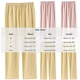 thumbnail image 4 of Women's 98% Cotton Loose Fit Pajama Pants, Elastic Waist with Drawstring, Soft & Breathable Full Length Lounge Pants, Casual Summer Spring Sleepwear, Womens | VerBelle,Yellow M, 4 of 9
