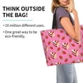 thumbnail image 6 of Lafuoo Strawberry Cake Pattern Single-Shoulder Shopping Bag, Hand-Held Storage Bag Suitable for Work and School, Unisex-One Size, 6 of 7