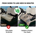 thumbnail image 4 of Golf Cart Seat Covers for 2 Seater, Boho Chic Ethnic Soft Microfiber Cart Seat Towel Blanket, Orange Blue Vintage Tribes Absorbent Breathable Non Slip Bench Seats Protector for Golf Course 51"x31", 4 of 9