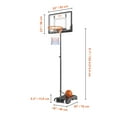 thumbnail image 6 of VEVOR Basketball Hoop, 5-7 ft Adjustable Height Portable Backboard System, 32 inch Basketball Hoop & Goal, Kids & Adults Basketball Set with Wheels, Stand, and Fillable Base, for Outdoor/Indoor, 6 of 9