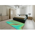 thumbnail image 5 of Ahgly Company Machine Washable Indoor Square Transitional Green Area Rugs, 7' Square, 5 of 7