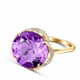 thumbnail image 4 of Anillo abierto de cristal morado color dorado Anillo abierto de boca abierta para mujer con temperamento y estilo moderno, 4 of 8
