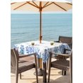 thumbnail image 3 of Outdoor Tablecloth with Umbrella Hole for Patio/Picnic/Party/Camping, Blue Ocean Corals Waterproof Table Cloth Square Cover Washable, Nautical Coastal Starfish Marine Life Summer (54"x 54"), 3 of 8