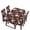 Black Christmas Santa, variant on Pzuqiu Christmas Candy 5 Pcs Table Chair Cover Set, Stain Resistant Dining Table Protector with 4 Chair Slipcovers, Wrinkle Free for Kitchen Christmas Party Holiday Home Decor