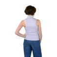 thumbnail image 5 of Socal Look Women's Sleeveless Turtleneck Sweater Top in Stretchable Viscose Blend Lavender Fog, XS, 5 of 6