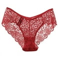 thumbnail image 3 of Womens Sexy Lace Panties Floral Lace Mid Rise Briefs Underwear, 3 of 8