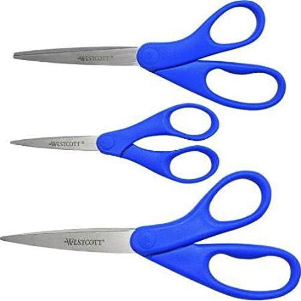 Westcott All Purpose 5", 7" and 8" Sewing Scissor, 3 Piece, High School Level