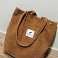 thumbnail image 3 of Bolsa de lona para mujer de compras de moda de gran capacidad (marrón claro) Ehuebsd Para Estrenar, 3 of 8