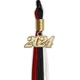 thumbnail image 2 of Black/Red/White Graduation Tassel with Gold Date Drop, 2 of 2