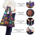 thumbnail image 5 of 5 Pack Foldable Shopping Bag,Rainbow Halloween Pumpkins Pattern Reusable Grocery Bags with Pockets,Large Reusable Tote Bags with Handles Waterproof & Lightweight, 5 of 6