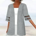 Dyegold 3/4 Sleeve Cardigan For Women Lightweight Linen Cotton Summer Cardigans Casual Loose