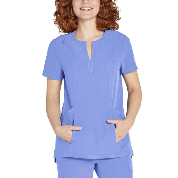 Adar Addition Scrubs For Women - Bib Front Smock Scrub Top