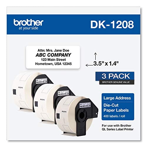 Rolls Compatible Brother DK11201 400 Address Labels 29x90mm QL570 QL700 QL1050 