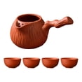 thumbnail image 2 of Tetera de cerámica con juego de tazas con asa lateral, teteras de té duraderas, infusor de té para casa de té, regalo para amantes del té, Camping al Rojo, 2 of 8