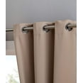 thumbnail image 4 of Nicole - Premium Grommet Blackout Window Curtain Panel with Tiebacks - Solid Thermal Insulated Draperies (54" W x 108" L, Taupe), 4 of 4