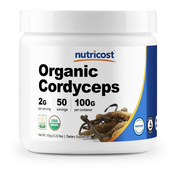 Nutricost Organic Cordyceps Powder 100 Grams USDA Certified Organic, NonGMO, Gluten Free