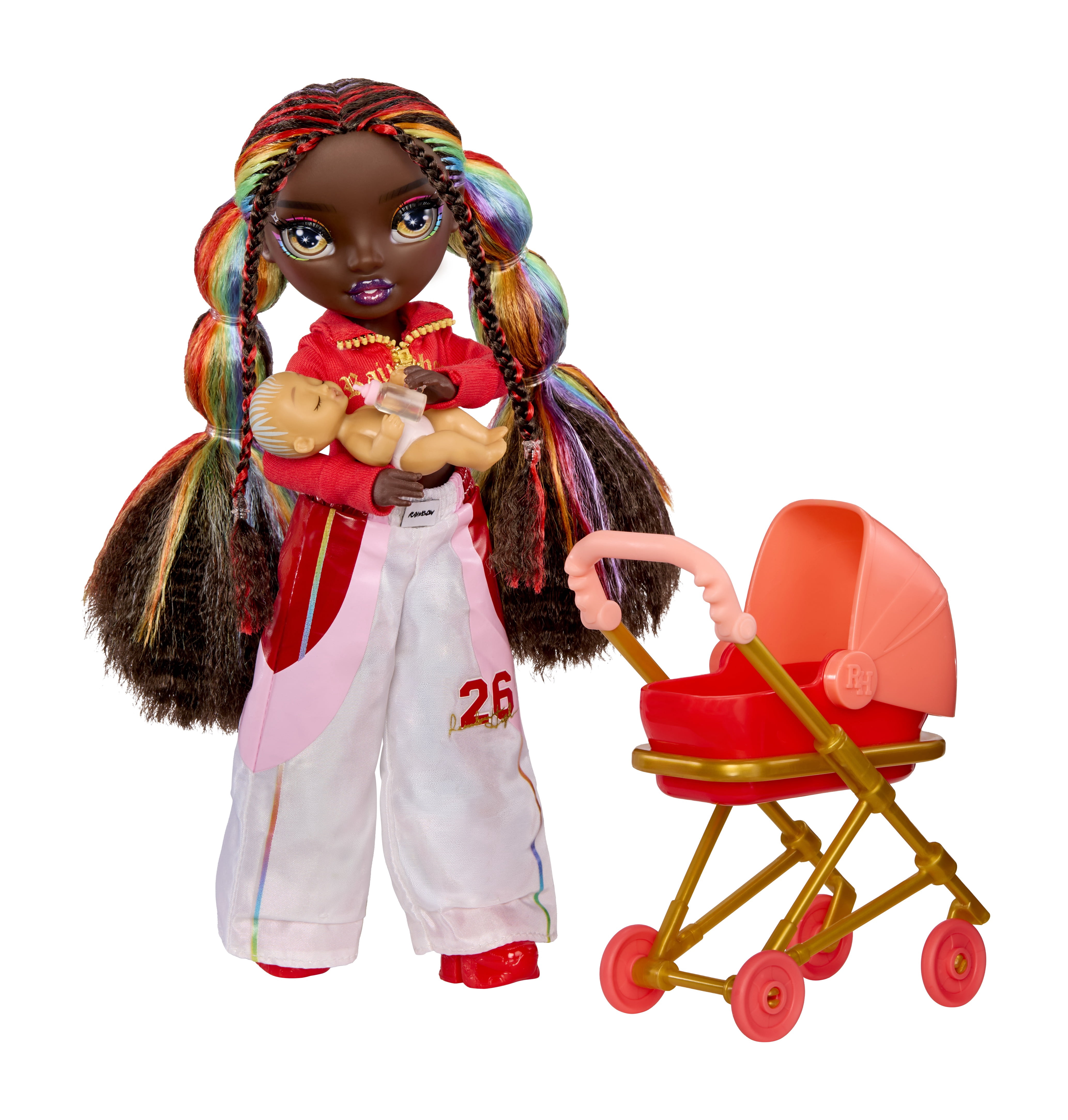 Rainbow High Jr. High Bestie Babysitters – Iris Bow, 9” Fashion Doll