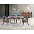 thumbnail image 6 of Pemberly Row Contemporary Rectangular Wood Dining Table in Stone/Walnut, 6 of 9