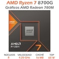 thumbnail image 2 of Procesador AMD RYZEN 7 8700G 4.2 GHz Octa Core AM5 gris, 2 of 5