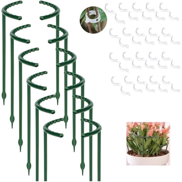 MXHHR HYWER002 10.5 in Garden Stakes, Plastic Plant Support with 12 Pack