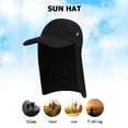 thumbnail image 3 of Btafrte Sombrero Pesca Unisex Con Visera Protección Solar Con Cubierta para El Cuello La Oreja (Negro), 3 of 9