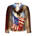 thumbnail image 4 of Xdegoge Long Sleeve Shirts for Women 4Th of July Shirts Patriotic Usa T Shirt Loose Fit American Flag Shirt Button Up Trendy Collared Blouses Summer Tunic Tops Ofertas En Purchases / History, 4 of 4