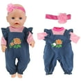 thumbnail image 2 of Floral Embroidery​​ 18 Inch Doll Clothes Set, Floral Embroidery Outfit with Hand Stitched Details, Fashion Dress Up Accessory for Display Breathable Fabric​​, 2 of 8