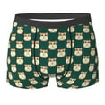thumbnail image 6 of Men's Boxer Briefs, Cartoon Cute Hamster Green Soft Comfy Mens Underwear Boxer Briefs Breathable With Widen Waist, 6 of 7