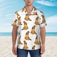 thumbnail image 2 of Pofeuu German Shepherd Dog Print Hawaiian Shirt for Men Sleeves Casual Button Down Summer Beach Dress Shirts T-Shirts,Small, 2 of 7