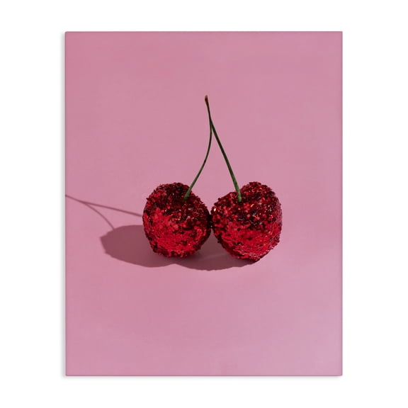 Stupell Industries Modern Glitter Encrusted Cherries Canvas Art, 16 x 20, by LISH Creative