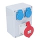 thumbnail image 2 of TICFOX-enchufe De Pared Resistente Al Agua IP44, 2 Uds., 16A, 250V, Salida UE, 1 Uds., 32A, 5 Pines, Salida CEE, Caja De Receptáculo Industrial Para Uso En Exteriores, 2 of 8
