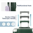 thumbnail image 4 of 20" Carry On Luggage with Spinner Wheels & TSA Lock,Aluminum Frame Zipperless Hard Shell Suitcase, 22x14x9 Airline Approved, Green,AL1377, 4 of 11