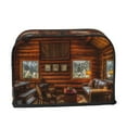 thumbnail image 2 of Picia Log Cabin Inside Print 2 Slice Toaster Cover , Toaster Protector Dustproof Kitchen Appliance Cover, Kitchen Appliance Dustproof Protector, 2 of 7