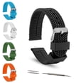 thumbnail image 2 of Silicone Rubber Watch Band - Waterproof, Silicone & Rubber, Includes Spring Bar & Tool Set - Perfect for Active Wear (20mm, Black), 2 of 8