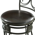 thumbnail image 6 of Linon Bria Big & Tall 30" Mid Back Indoor Metal Bar Stool with Swivel, Dark Bronze/Dark Brown Faux Leather, 6 of 10