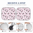 thumbnail image 6 of Xecao Pineapple Flamingo for Foldable Car Sun Shades (2-Pack) offer sun protection with an easy-fold design for convenient windshield shading., 6 of 7