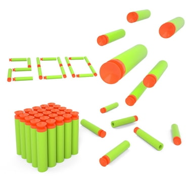 BOROLA 200pcs 7.2cm Refill Bullet Darts Compatible for Nerf Elite Series Blasters Kid Toy Gun - Green,Suction