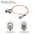 thumbnail image 2 of RG316 Coaxial Cables UHF Splitter Cable UHF Female to Dual UHF Male Low Loss Coaxial Cable 1.6FT Orange 1Pcs, 2 of 6
